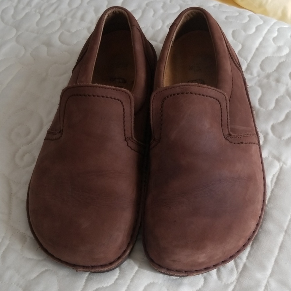 BIRKENSTOCK BROWN LEATHER LOAFERS